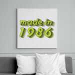 printfashion made-in-1986-green-grey - Vászonkép - Fehér (6622671)
