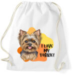 printfashion I love my yorkie - Sportzsák, Tornazsák - Fehér (14202805)
