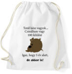 printfashion Totál kész vagyok - Sportzsák, Tornazsák - Fehér (15113712)