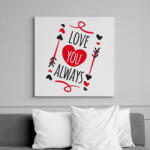 printfashion Szeretlek mindörökké - Vászonkép - Fehér (6625142)