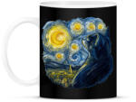printfashion Van Gogh cica , Starry night by Vincent - Bögre - Fekete (11115071)