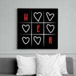 printfashion Amőba - Her - Vászonkép - Fekete (15599575)