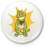 printfashion T-rex kamerával - Kitűző, hűtőmágnes - Fehér (11737290)