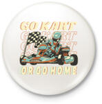 printfashion Gokart - Kitűző, hűtőmágnes - Fehér (6150709)