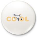 printfashion COOL biker - Kitűző, hűtőmágnes - Fehér (4147836)