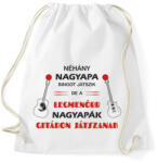 printfashion Legmenőbb nagyapák gitáron játszanak - Sportzsák, Tornazsák - Fehér (6377084)