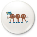 printfashion Svéd húsgolyók - Kitűző, hűtőmágnes - Fehér (4175015)