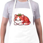 printfashion Eper cica - Kötény - Fehér (16064028)