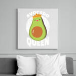 printfashion Avokádó királynő - Vászonkép - Fehér (6634069)