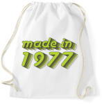 printfashion made-in-1977-green-grey - Sportzsák, Tornazsák - Fehér (485325)