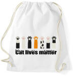 printfashion Cat lives matter - Sportzsák, Tornazsák - Fehér (4243747)