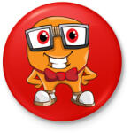 printfashion Geek - Kitűző, hűtőmágnes - Piros (3108338)