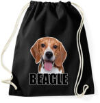 printfashion beagle - Sportzsák, Tornazsák - Fekete (12088395)
