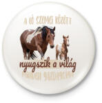 printfashion A ló szemei között - Kitűző, hűtőmágnes - Fehér (7489906)