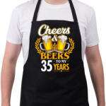 printfashion Cheers & Beers - 35 - Kötény - Fekete (4938435)