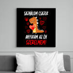 printfashion Anyukám az én szerelmem - Vászonkép - Fekete (6661245)