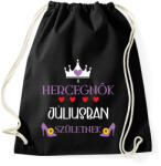printfashion A hercegnők júliusban születnek - Sportzsák, Tornazsák - Fekete (7436929)