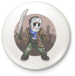 printfashion Jason Voorhees - Kitűző, hűtőmágnes - Fehér (3090484)