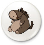 printfashion Plüss ló - Kitűző, hűtőmágnes - Fehér (13610802)