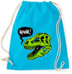 printfashion Dínó RAWR - Sportzsák, Tornazsák - Surf blue (5076227)