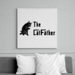 printfashion the catfather - Vászonkép - Fehér (6627104)