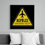 printfashion Repülés mindenek felett - Vászonkép - Fekete (7689294)