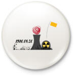 printfashion CSERNOBIL - Kitűző, hűtőmágnes - Fehér (7664012)
