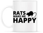 printfashion Rats make me happy - Bögre - Fehér (13442783)