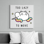 printfashion Lusta egyszarvú - Vászonkép - Fehér (6625286)