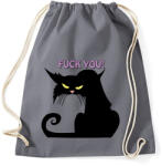 printfashion Black cat - Sportzsák, Tornazsák - Grafitszürke (377239)