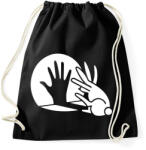 printfashion BUNNY - Sportzsák, Tornazsák - Fekete (278213)