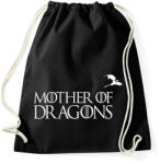 printfashion sárkányok anyja fehér - Sportzsák, Tornazsák - Fekete (1590517)