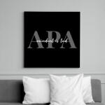 printfashion Apa mindent is tud fehér - Vászonkép - Fekete (6658386)