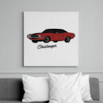 printfashion sport autó - Vászonkép - Fehér (6639699)