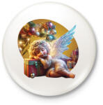 printfashion Karácsonyi angyal - Kitűző, hűtőmágnes - Fehér (14986137)