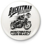 printfashion Rocketman - Kitűző, hűtőmágnes - Fehér (3074530)