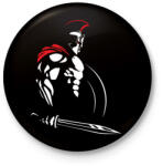 printfashion Spartan - Kitűző, hűtőmágnes - Fekete (3098350)