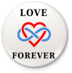 printfashion LOVE FOREVER2 - Kitűző, hűtőmágnes - Fehér (3080807)