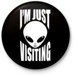 printfashion Látogatóban - Kitűző, hűtőmágnes - Fekete (3097398)