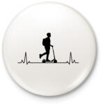 printfashion Roller szív - Kitűző, hűtőmágnes - Fehér (13819269)