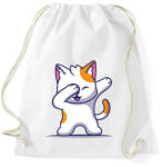 printfashion Dab Cat - Sportzsák, Tornazsák - Fehér (6608521)