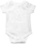 printfashion Cica szív - Baba Body - Fehér (11688645)