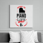 printfashion Without the piano - Vászonkép - Fehér (7654633)