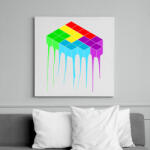 printfashion Tetris - Vászonkép - Fehér (6641047)
