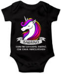 printfashion Barátnő unikornis - Baba Body - Fekete (1470447)