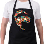 printfashion Róka virágokból - Kötény - Fekete (9434233)