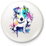 printfashion Színes kutya - Kitűző, hűtőmágnes - Fehér (3077848)