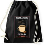 printfashion Workaholic fueled by coffee - Sportzsák, Tornazsák - Fekete (7447044)