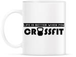 printfashion Az élet jobb - Crossfit - Bögre - Fehér (11722175)