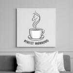 printfashion Coffee - perfect morning - Vászonkép - Fehér (6635210)